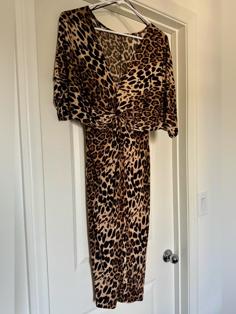Lovely Day Leopard-Print Dress in Brown & Black